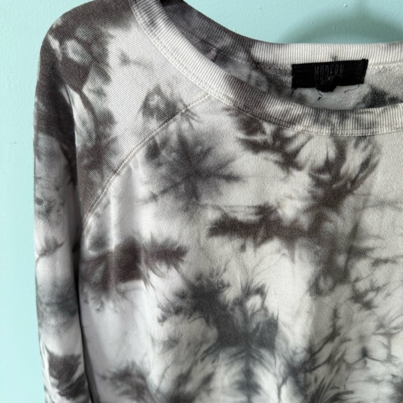 Modern Canvas Women's Cotton Gray Tie Dye Printer Soft Sweatshirt Size XL - Picture 2 of 7